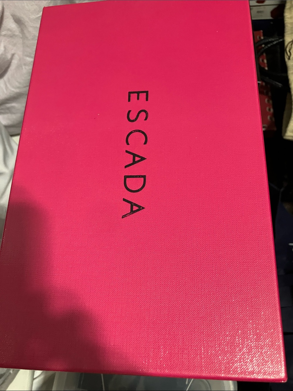 New 38 Escada Shoes Pink White Yellow Orange Green - Picture 10 of 11